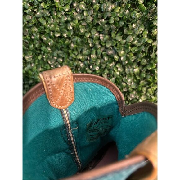 ARIAT Women’s Tan and Blue Suede Leather Fatbaby Boots Sz 6B - Picture 8 of 8